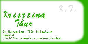 krisztina thur business card